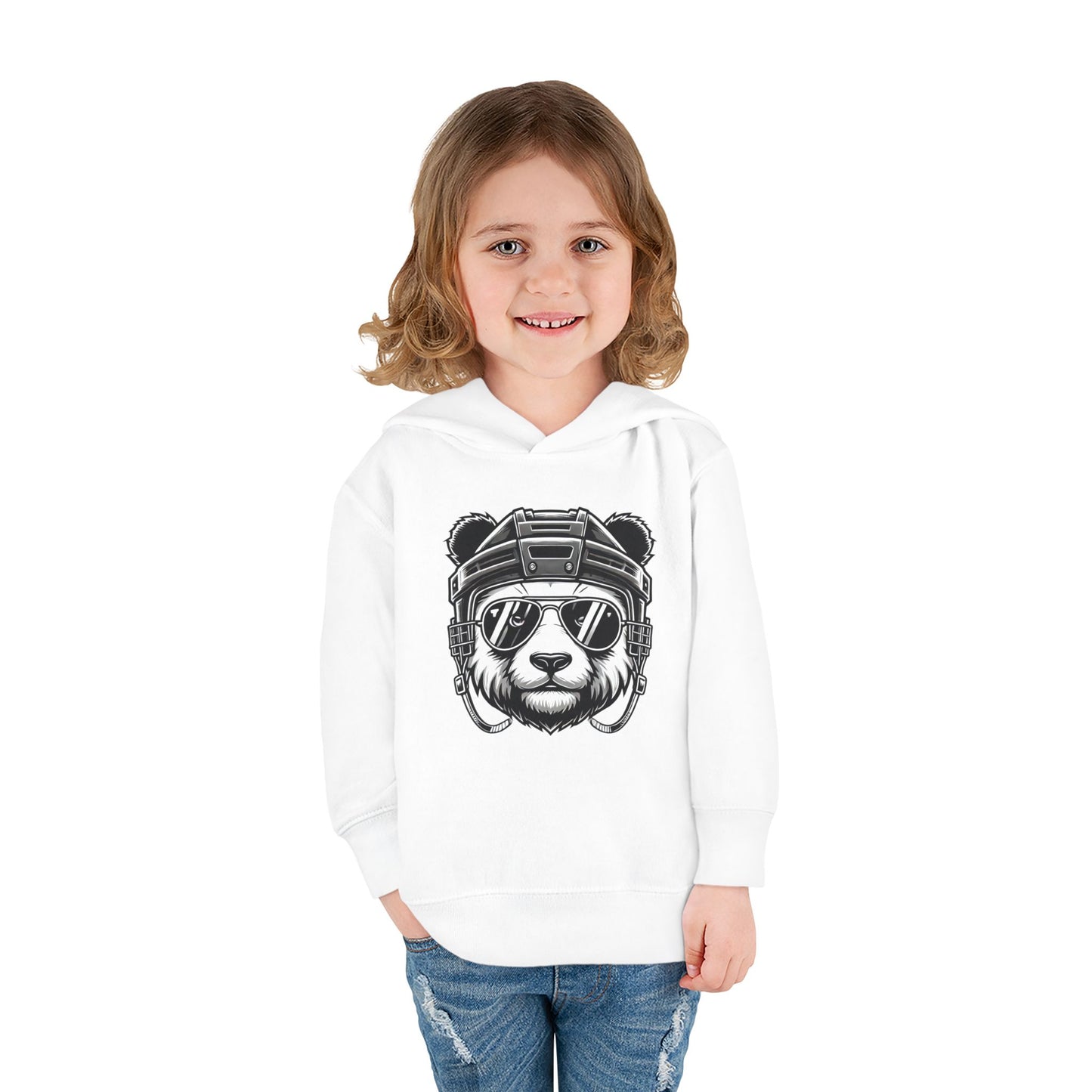 Kids Hockey Hoodie - Puck Panda Design