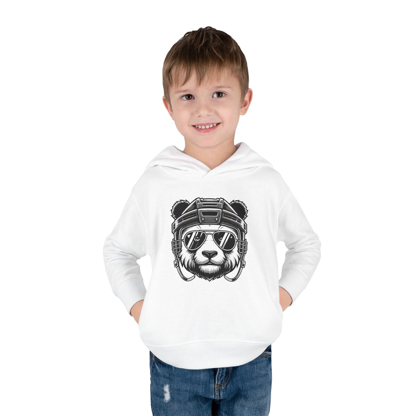 Kids Hockey Hoodie - Puck Panda Design